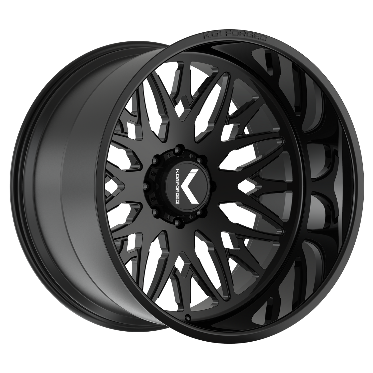 24x12 KG1 Forged KC014 Trident Gloss Black Wheel 8x180 (-44mm)