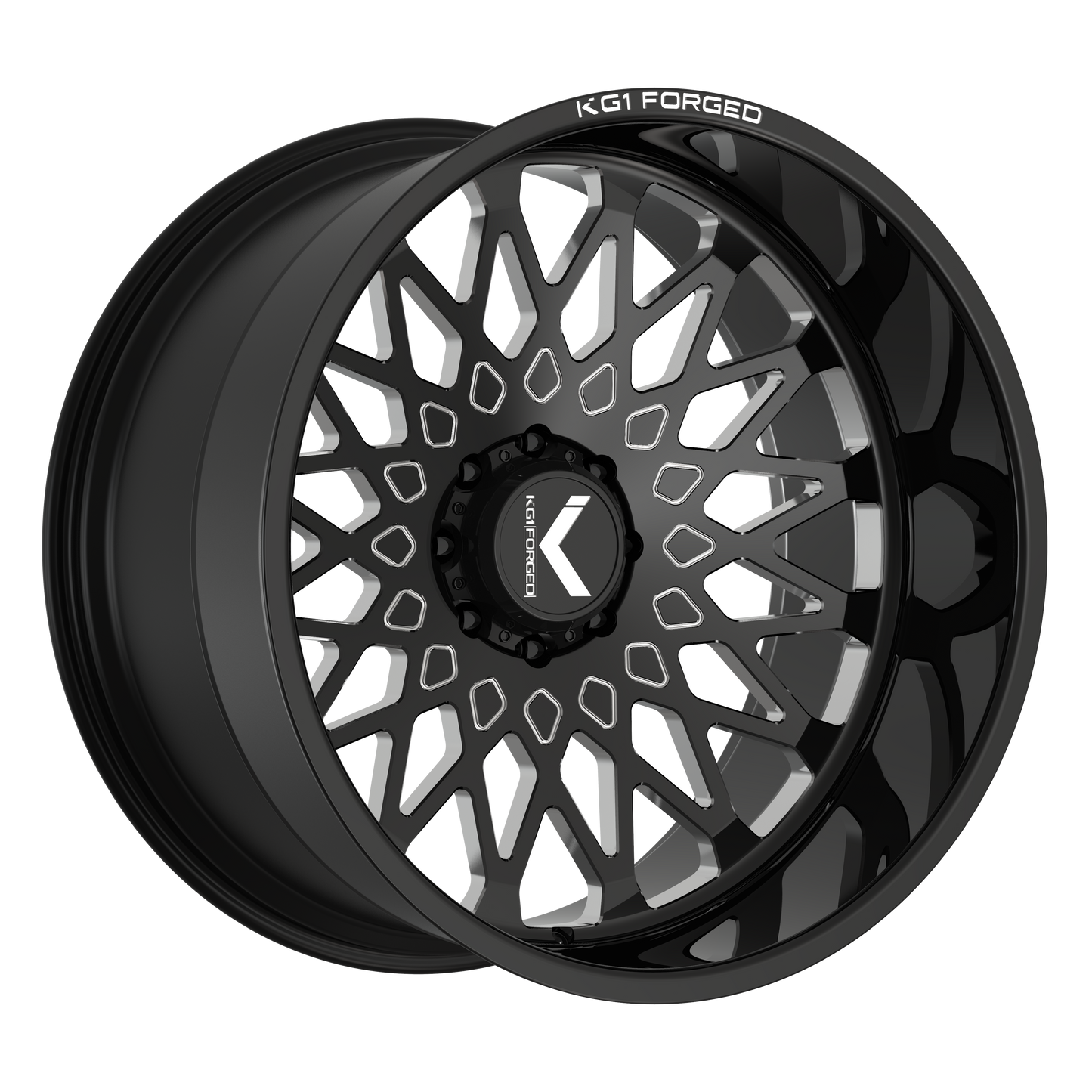 26x12 KG1 Forged KF036 Chemist Gloss Black Milled Wheel Blank (-76mm)
