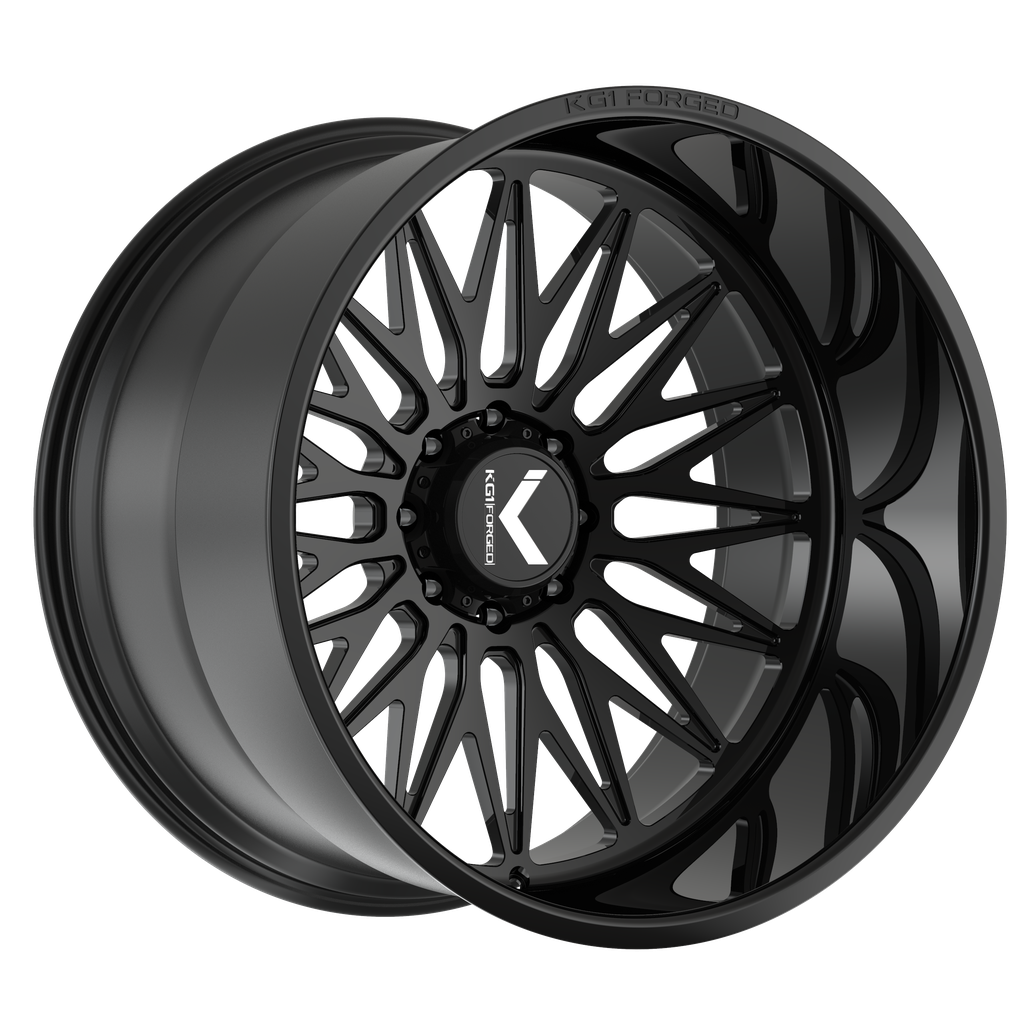 24x14 KG1 Forged KC059 Seismic Gloss Black Wheel 8x170 (-76mm)