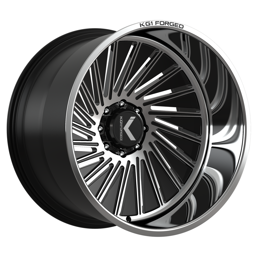 24x12 KG1 Forged KC080 Trance Black Polish LEFT DIRECTIONAL Wheel 8x180 (-44mm)