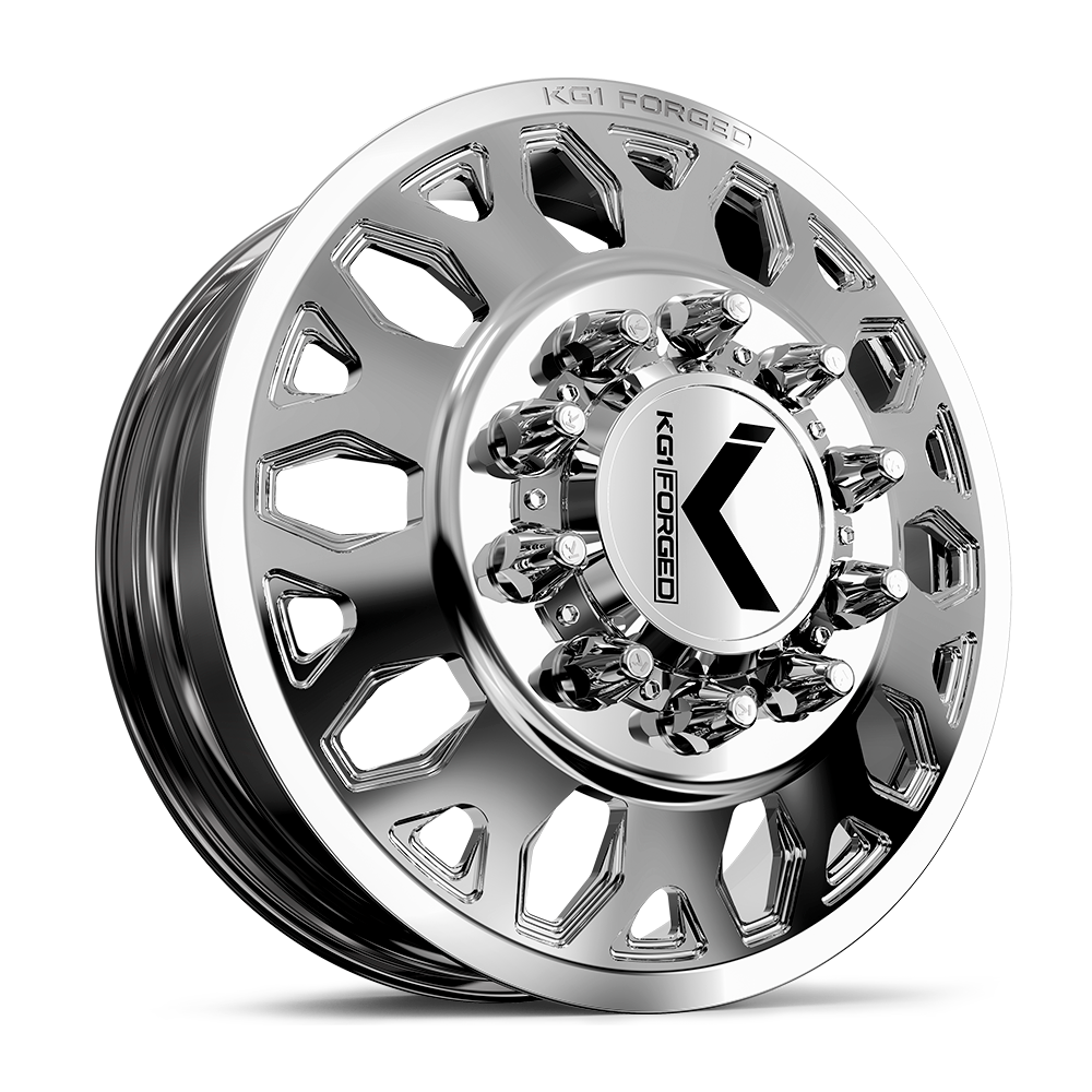 24x8.25 KG1 Forged KD002 Honor Polished DUALLY FRONT Wheel 10x285 (146/168mm)