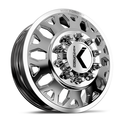 24x8.25 KG1 Forged KD002 Honor Polished DUALLY FRONT Wheel 10x285 (146/168mm)