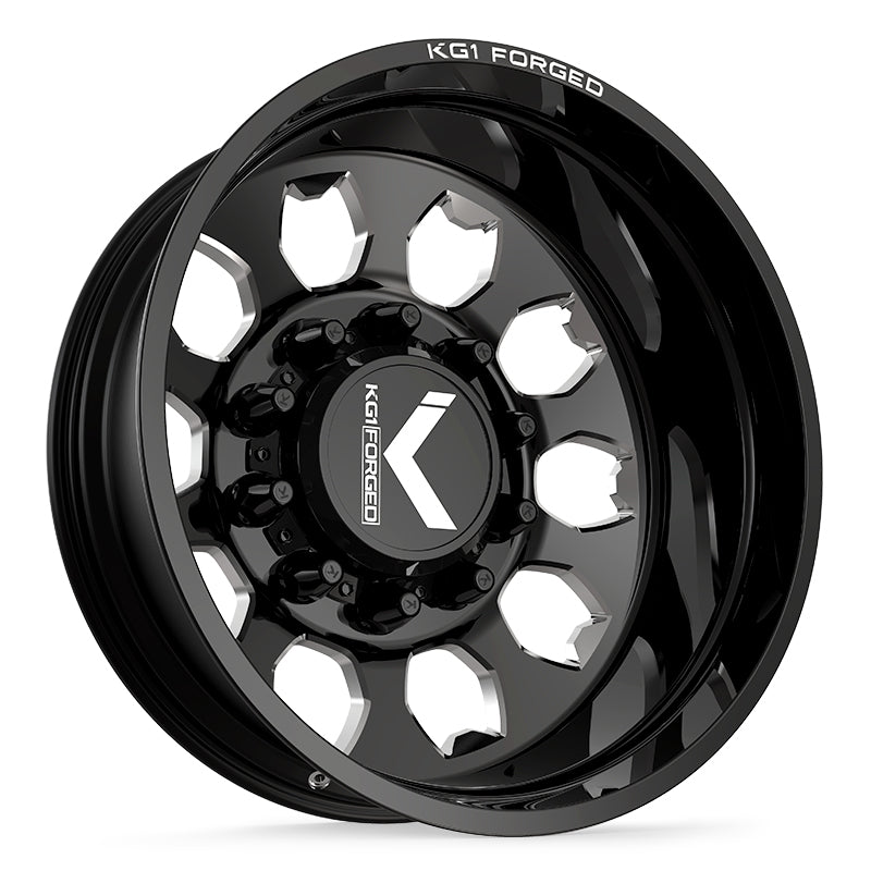 26x8.25 KG1 Forged KD003 Sarge DUALLY REAR/INNER Black Wheel 10x285 (146mm)