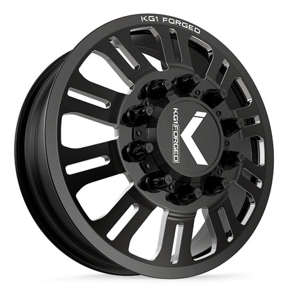 24x8.25 KG1 Forged KD004 Duel Black Milled DUALLY FRONT Wheel 10x285 (145mm)