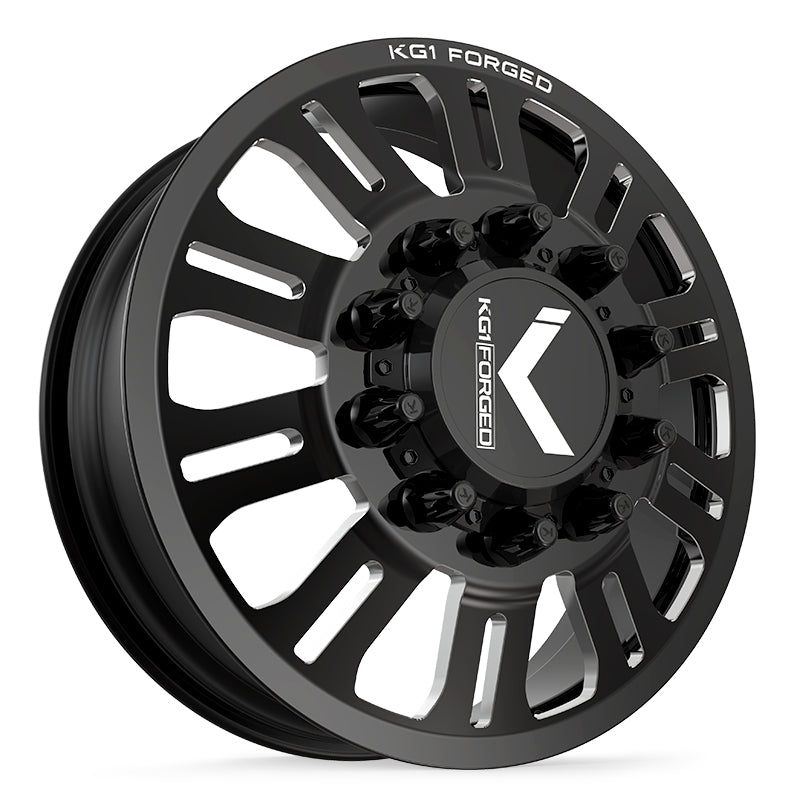 26x8.25 KG1 Forged KD004 Duel Black Milled DUALLY FRONT Wheel 10x285 (146mm)