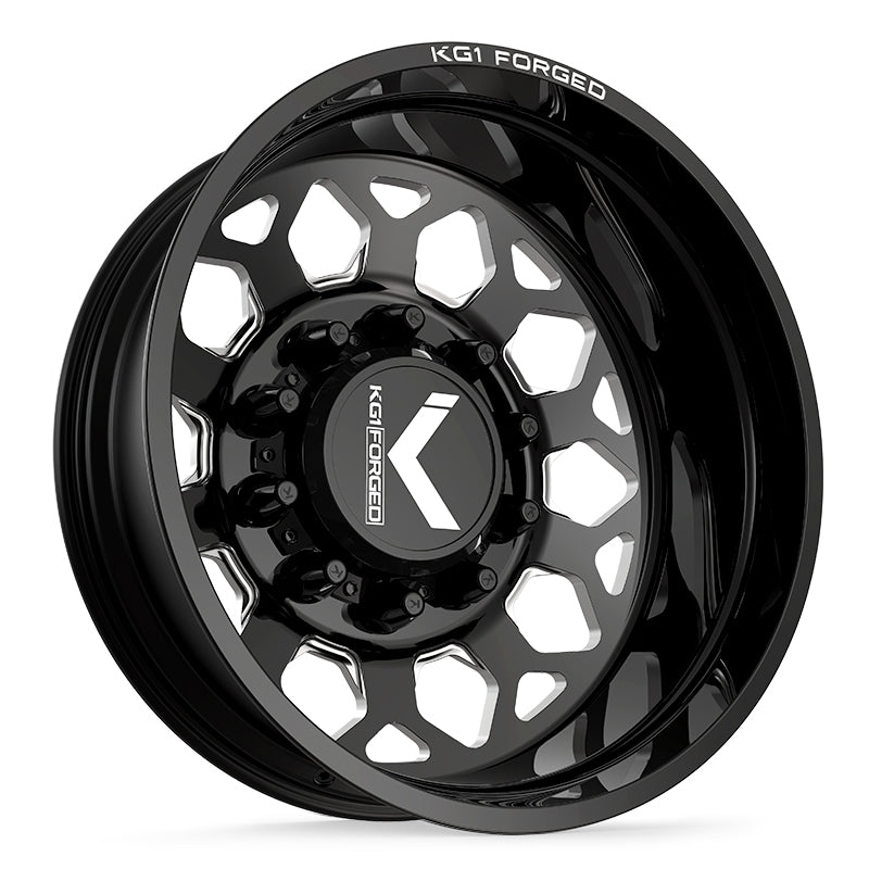 22x8.25 KG1 Forged KD006 Blitz Black DUALLY REAR/INNER Wheel 10x285 (145mm)