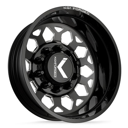 22x8.25 KG1 Forged KD006 Blitz Black DUALLY REAR/INNER Wheel 10x285 (145mm)