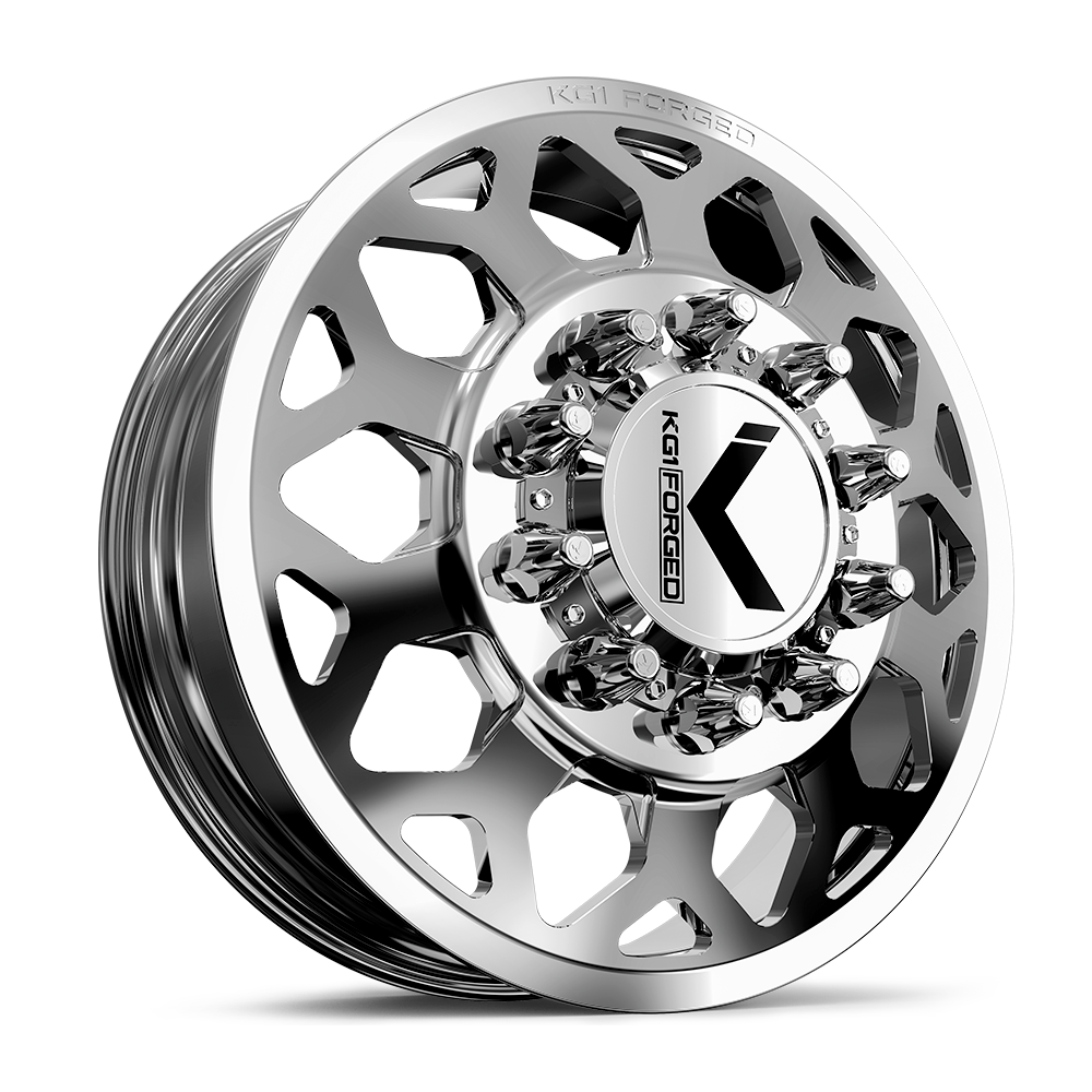 26x8.25 KG1 Forged KD006 Blitz Polished DUALLY FRONT Wheel 10x285 (146mm)