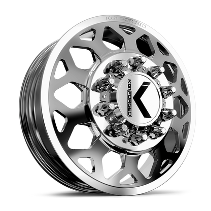 26x8.25 KG1 Forged KD006 Blitz Polished DUALLY FRONT Wheel 10x285 (146mm)