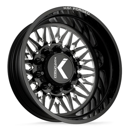 24x8.25 KG1 Forged KD014 Trident-D Black DUALLY REAR/INNER Wheel 10x285 (145mm)