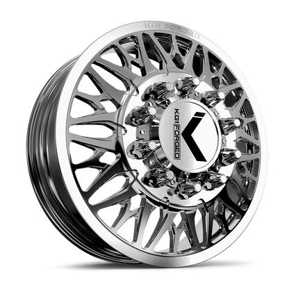 24x8.25 KG1 Forged KD014 Trident-D Polished DUALLY FRONT Wheel 10x285 (145mm)