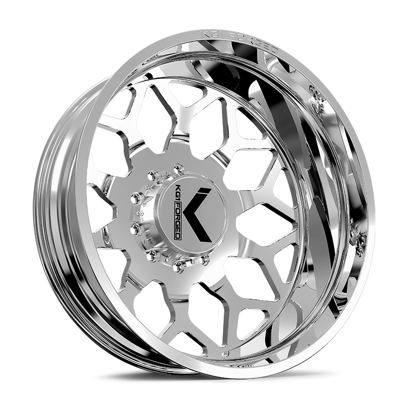 22x8.25 KG1 Forged KD016 Luxor Polished DUALLY OUTER Wheel 8x210 (145mm)
