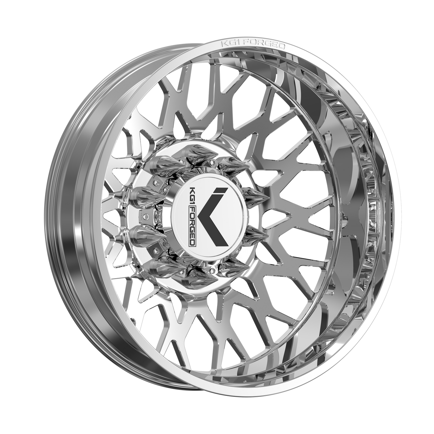 26x8.25 KG1 Forged KD019 Torture-D Polish DUALLY REAR/INNER Wheel 10x285 (145mm)