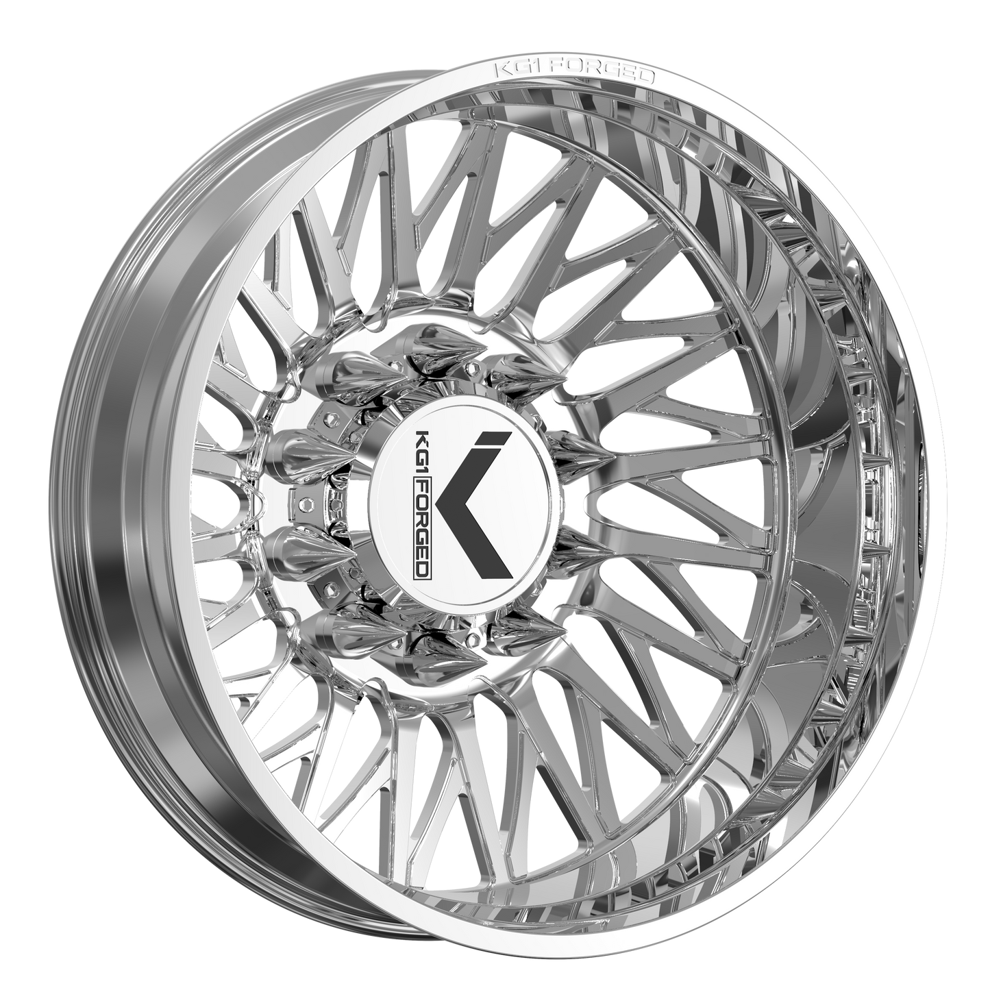 26x8.25 KG1 Forged KD054 Glaze Pol RIGHT DIRECTIONAL DUALLY Wheel 10x285 (145mm)