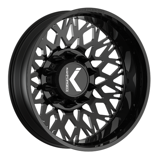 26x8.25 KG1 Forged KD056 Elevate Gloss Black DUALLY Wheel 10x285 (145mm)