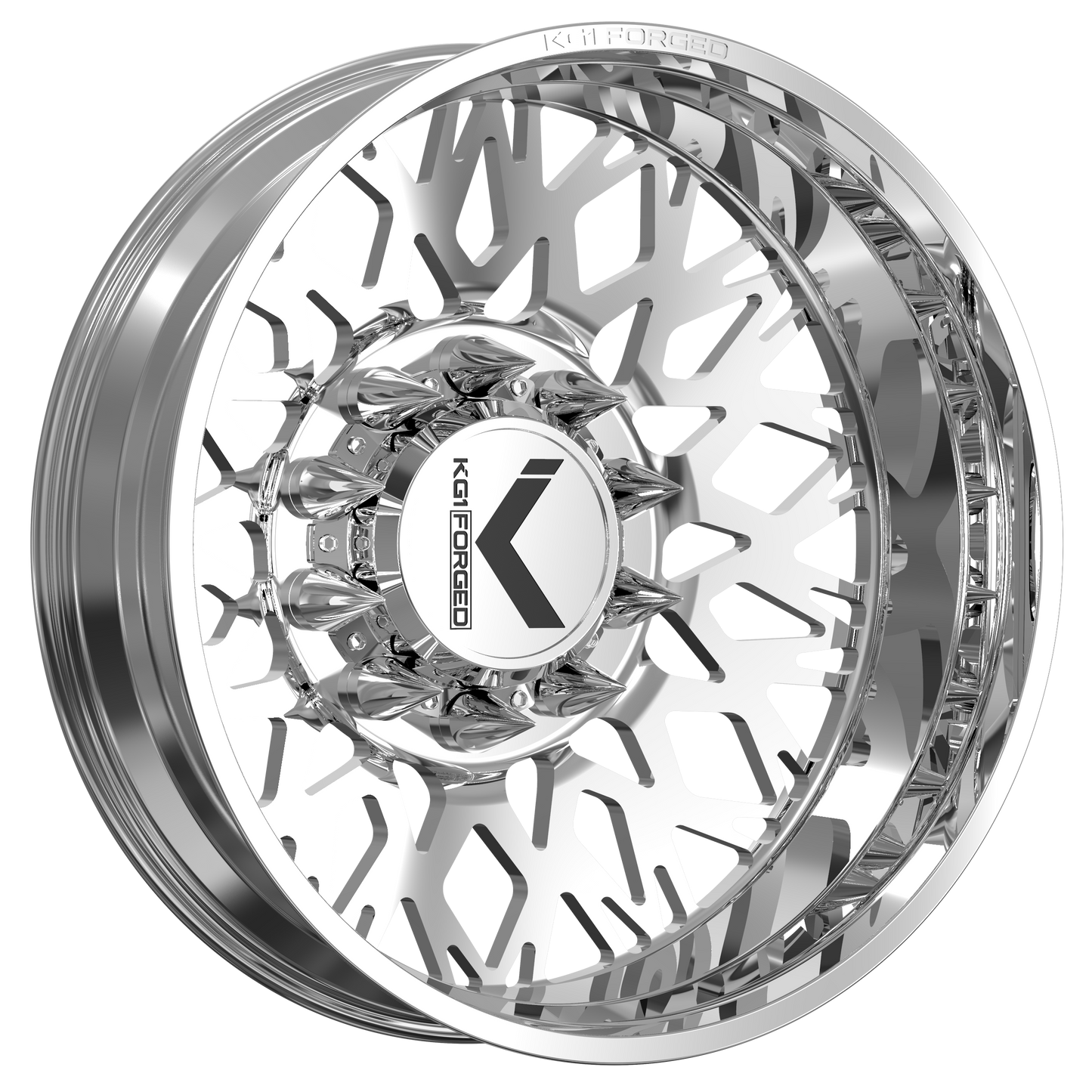 26x8.25 KG1 Forged KD056 Elevate Polished DUALLY Wheel 10x285 (145mm)