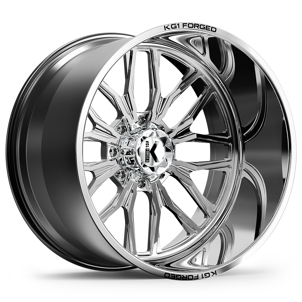 24x14 KG1 Forged KF001 Primacy Polished Milled Wheel 8x170 (-76mm)