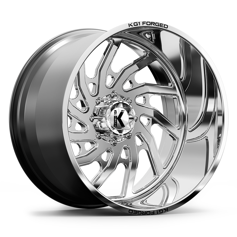 26x16 KG1 KF006 Bounty Polished LEFT DIRECTIONAL FORGED Wheel 8x170 (-101mm)