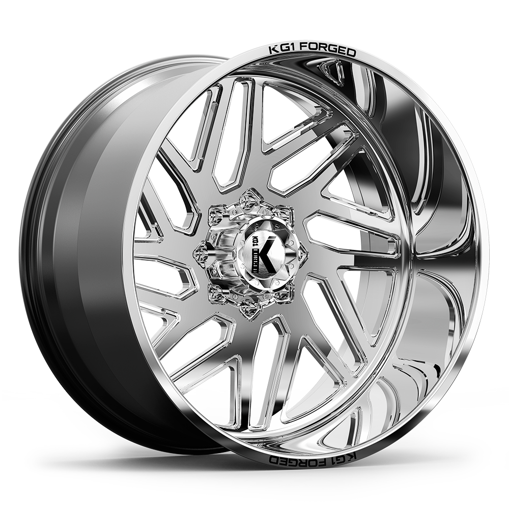 24x14 KG1 Forged KF009 Yaz Polished RIGHT DIRECTIONAL Wheel 6x5.5 (-76mm)