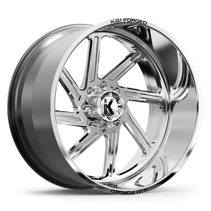 26x14 KG1 KF011 Spool Polished RIGHT DIRECTIONAL FORGED Wheel 8x6.5 (-76mm)