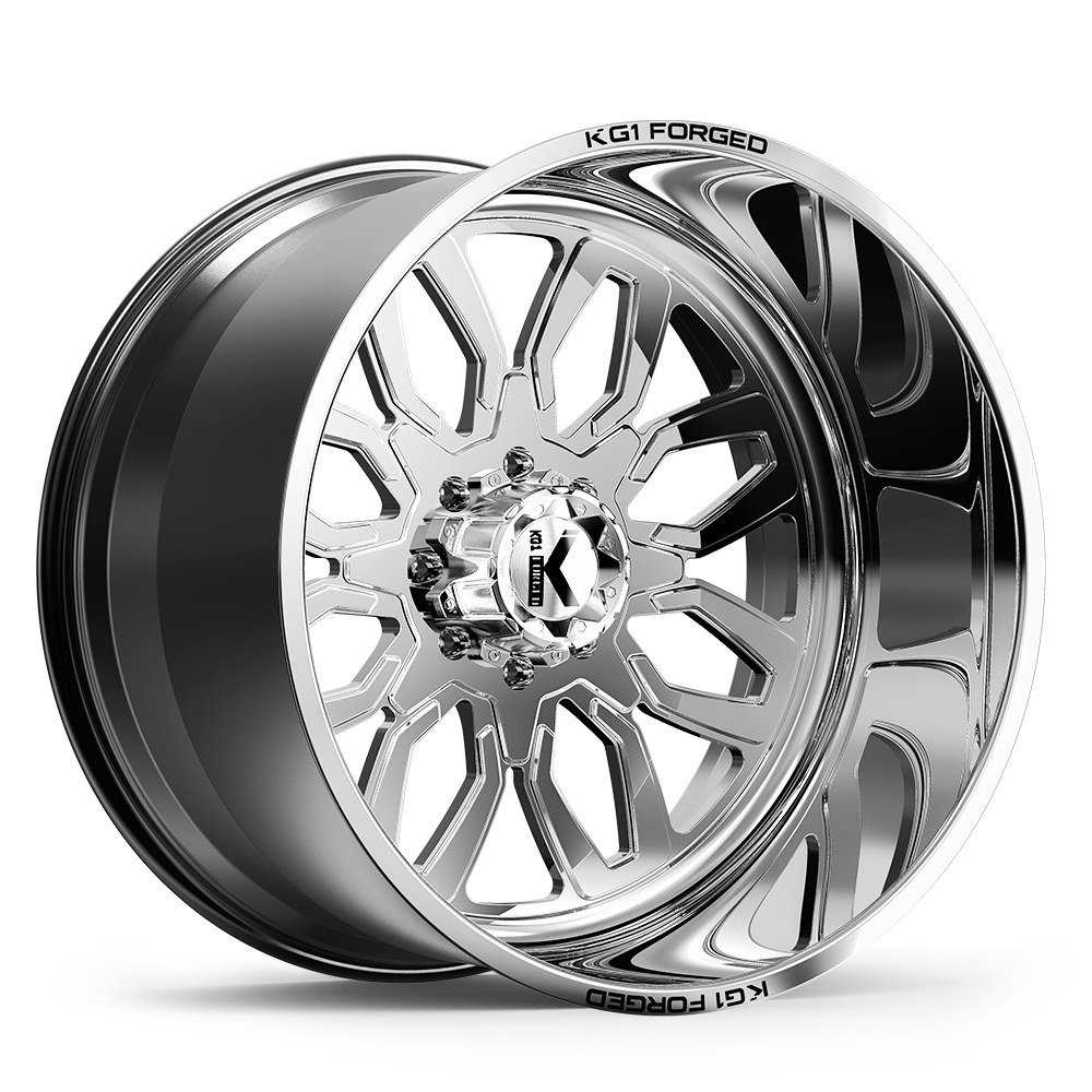 24x14 KG1 Forged KF015 Gear Polished FORGED Wheel 8x170 (-76mm)