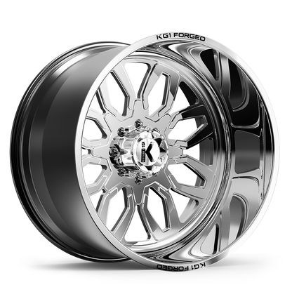 24x14 KG1 Forged KF015 Gear Polished FORGED Wheel 8x170 (-76mm)