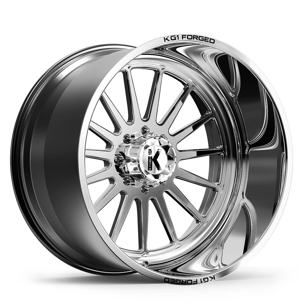 24x14 KG1 Forged KF016 Rays Polished FORGED Wheel 8x6.5 (-76mm)