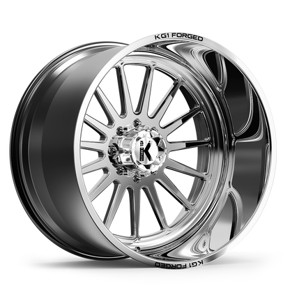 24x14 KG1 Forged KF016 Rays Polished FORGED Wheel 8x6.5 (-76mm)