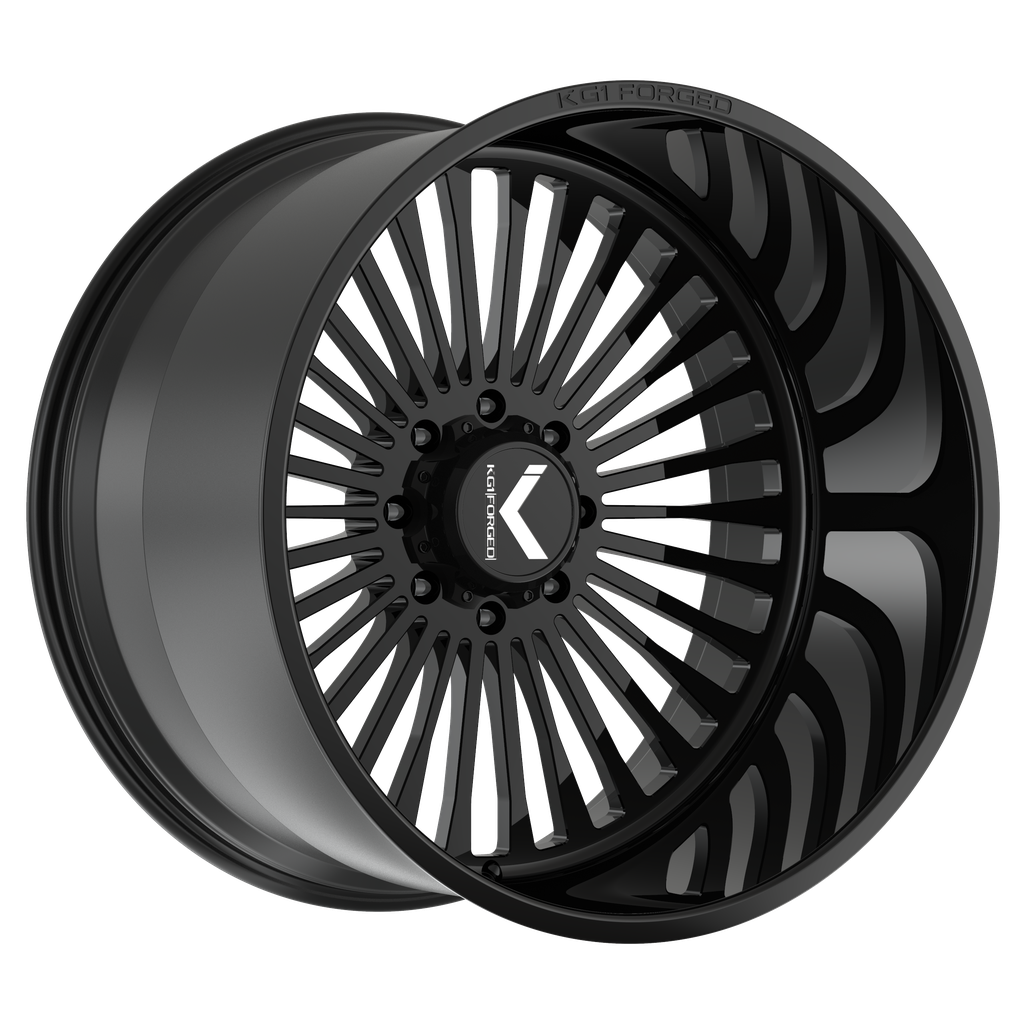22x12 KG1 Forged KF051 Vegas Gloss Black Wheel 8x180 (-44mm)