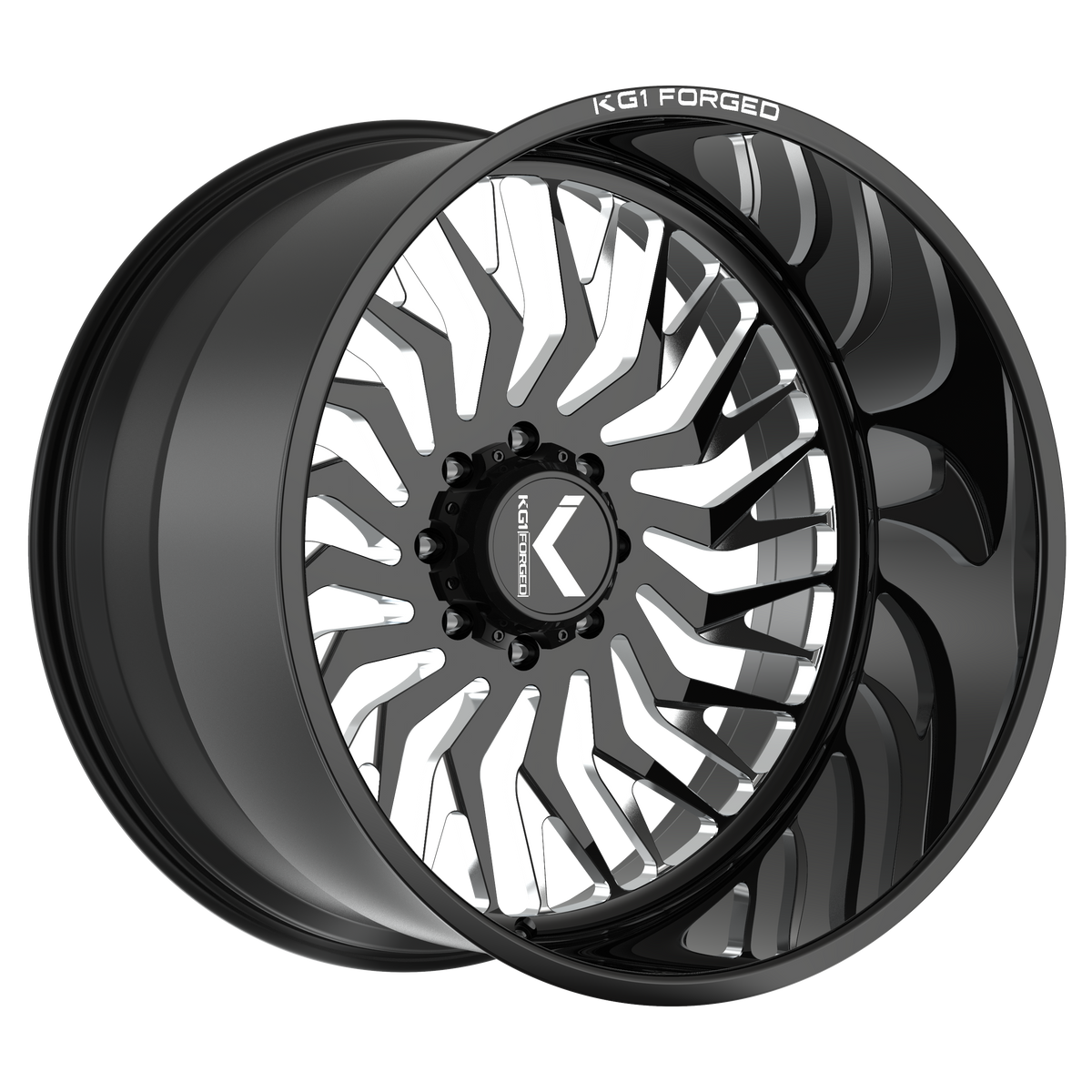 26x14 KG1 Forged KF063 Elixir Black Milled LEFT DIRECTIONAL Wheel Blank (-76mm)