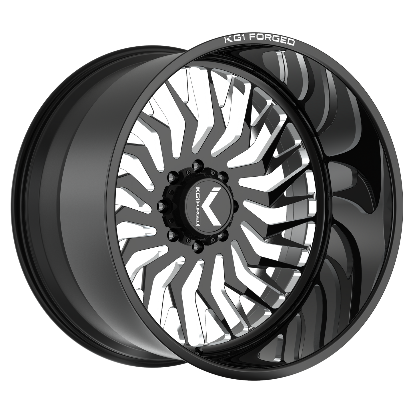 24x14 KG1 Forged KF063 Elixir Black Milled RIGHT DIRECTIONAL Wheel Blank (-44mm)