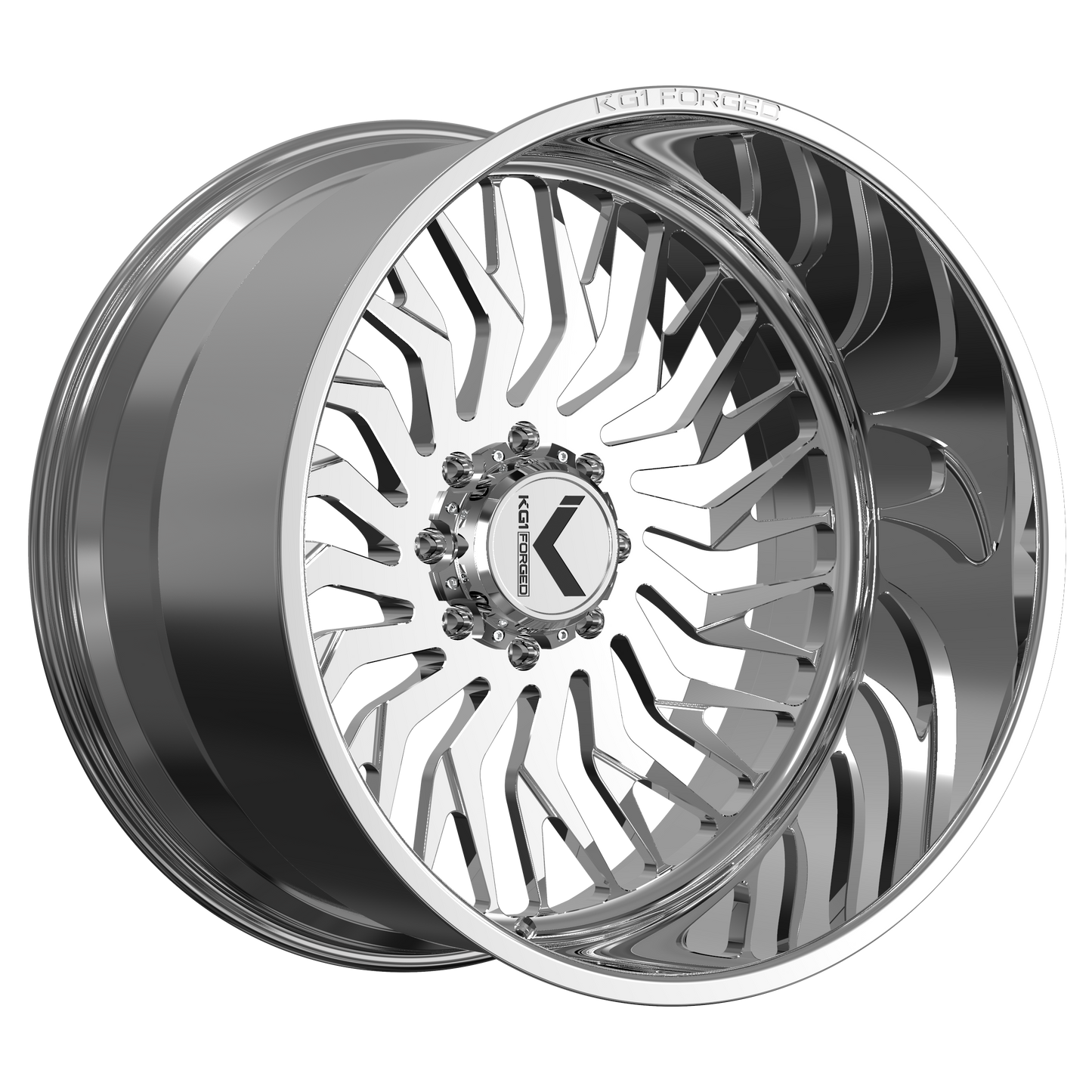 26x14 KG1 Forged KF063 Elixir Polished RIGHT DIRECTIONAL Wheel 8x170 (-76mm)