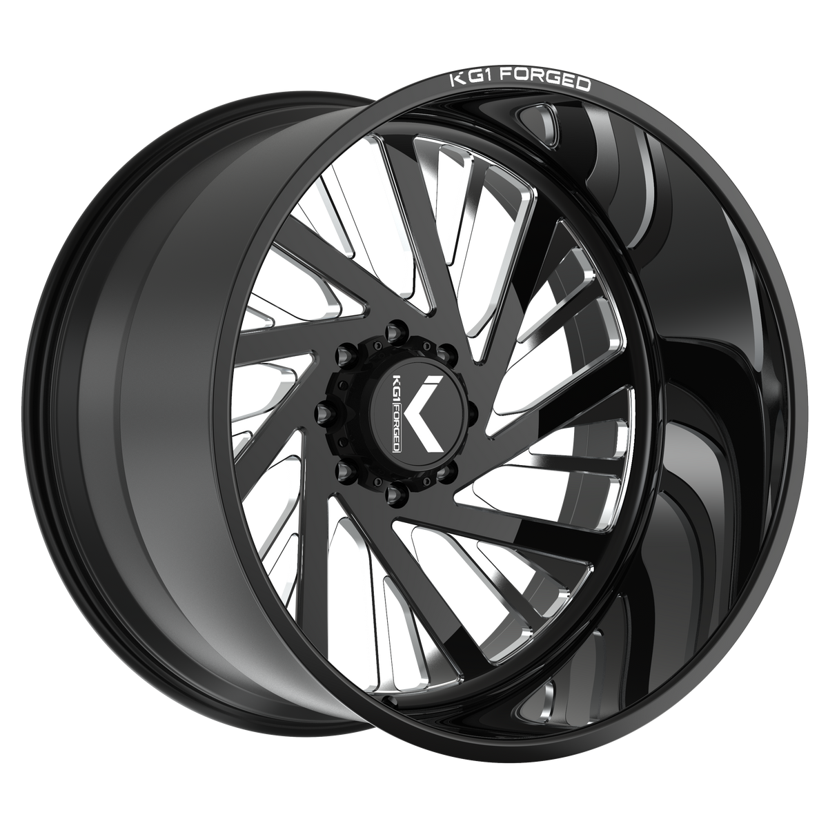 22x12 KG1 Forged KF089 Mindset Black RIGHT DIRECTIONAL Wheel 8x6.5 (-44mm)