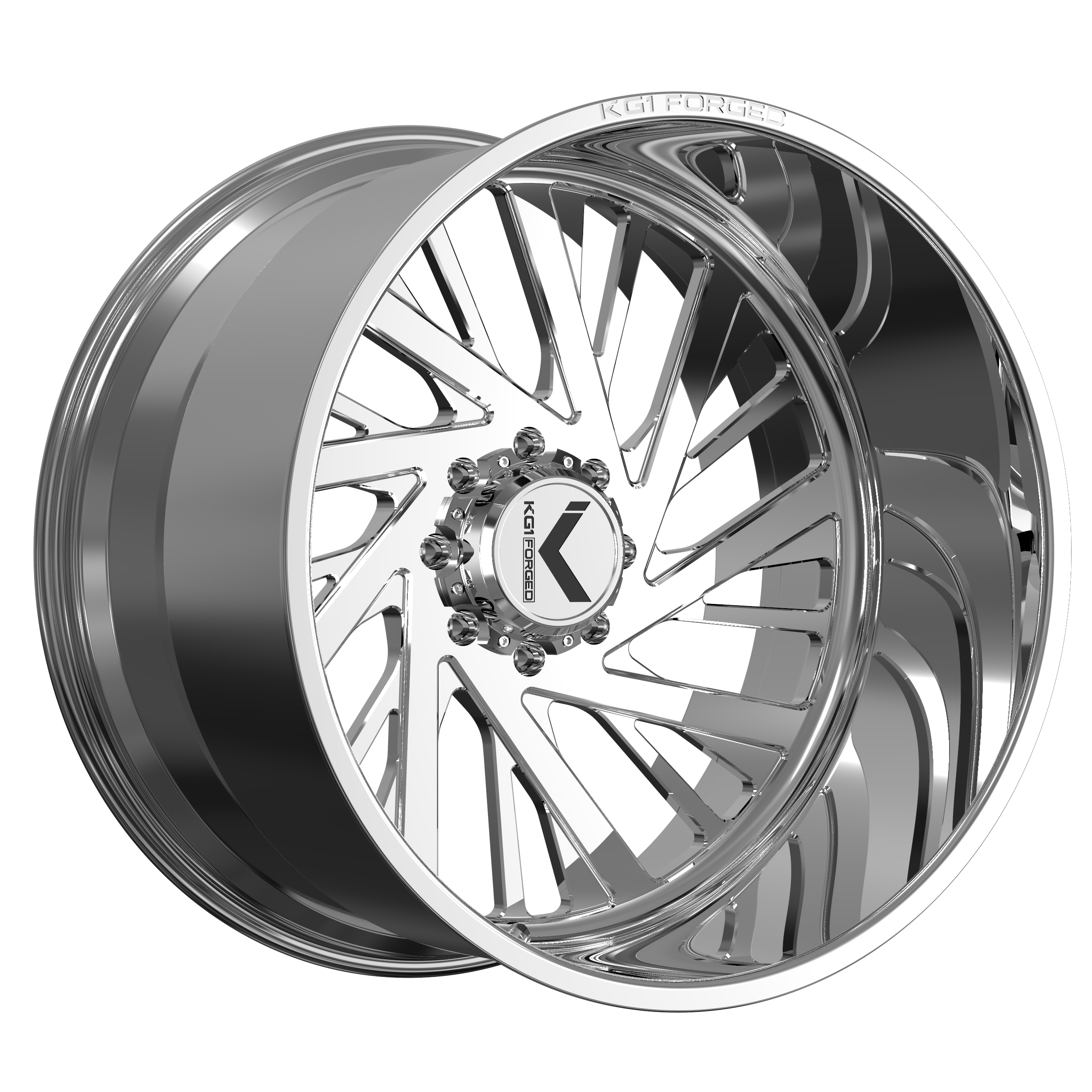 26x16 KG1 Forged KF089 Mindset Polished LEFT DIRECTIONAL Wheel 8x170 ...