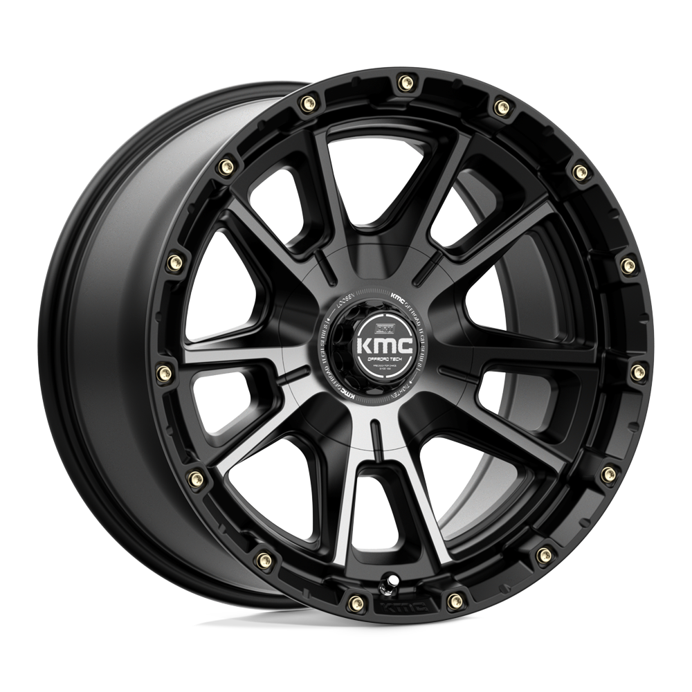 17x9 KMC KM100 SYNC Satin Black With Gray Tint Wheel 6x135/6x5.5 (-12mm)