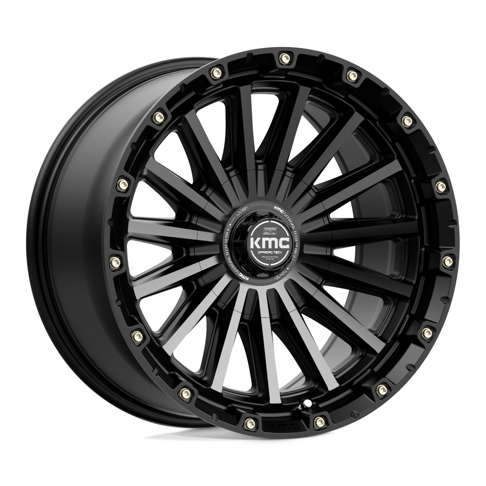 20x9 KMC KM102 SIGNAL Satin Black W/ Gray Tint Wheel 5x5/5x5.5 (0mm)