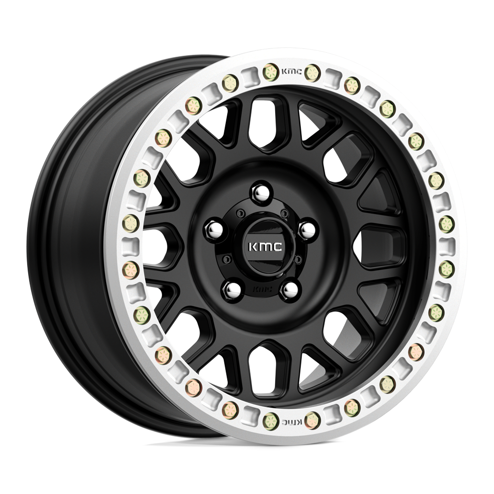 20x9 KMC KM234 Grenade Desert Satin Black BEADLOCK Wheel 6x5.5 (-12mm)