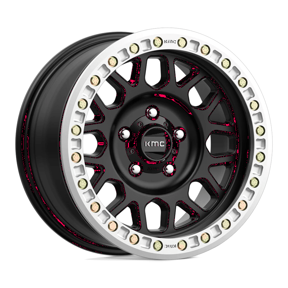 20x9 KMC KM234 Grenade Desert Satin Black BEADLOCK Wheel 6x5.5 (-12mm)