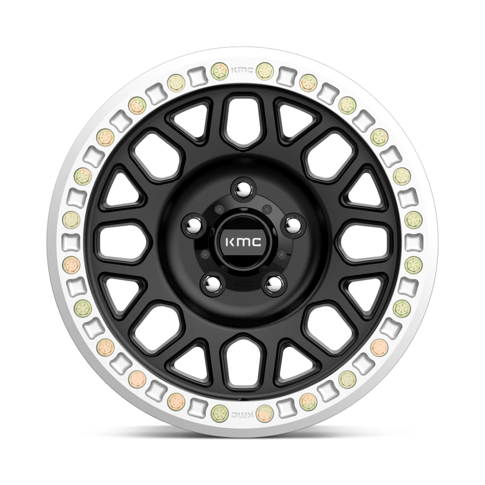 20x9 KMC KM234 Grenade Desert Satin Black BEADLOCK Wheel 6x5.5 (-12mm)