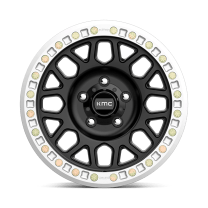 20x9 KMC KM234 Grenade Desert Satin Black BEADLOCK Wheel 6x5.5 (-12mm)