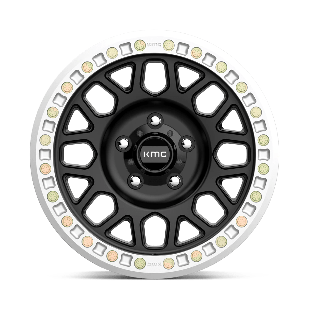 20x9 KMC KM234 Grenade Desert Satin Black BEADLOCK Wheel 8x170 (-12mm)