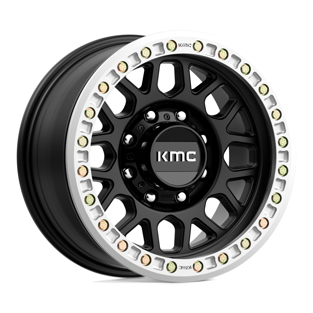 17x8.5 KMC KM234 GRENADE DESERT Satin Black Wheel 8X6.5 (0mm)