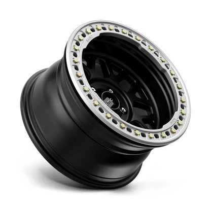18x9 KMC KM235 Grenade Crawl Satin Black BEADLOCK Wheel 8x6.5 (-24mm)