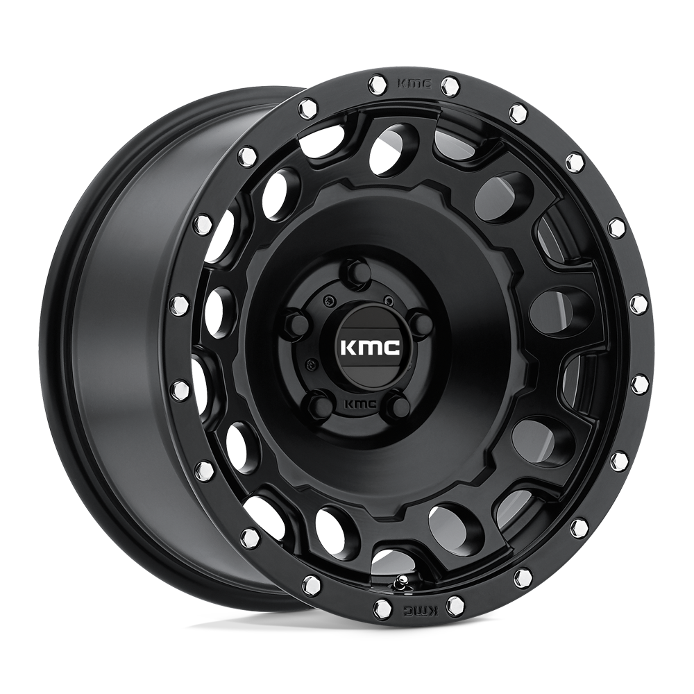 17x8.5 KMC KM529 HOLESHOT Satin Black Wheel 5x5 (34mm)