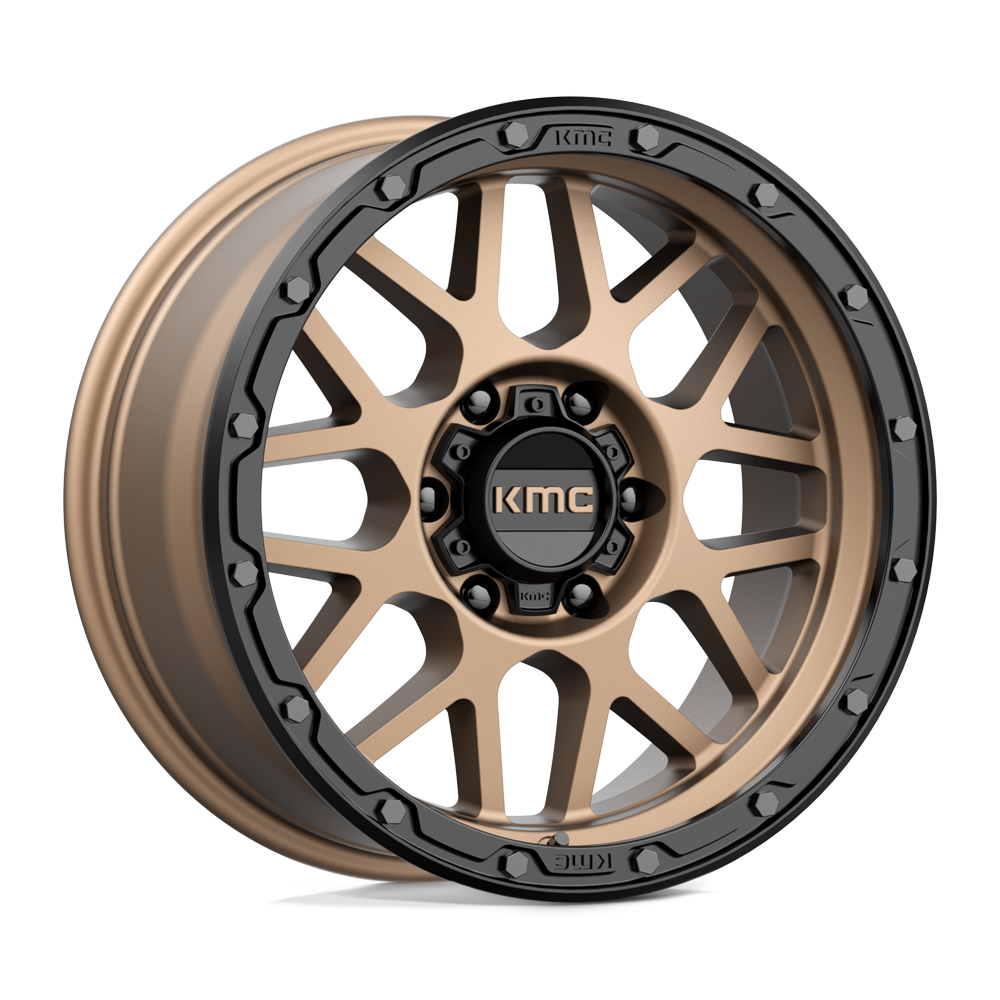 18x8.5 KMC KM535 GRENADE OFF-ROAD Matte Bronze Matte Black Lip Wheel 6x135 (0mm)