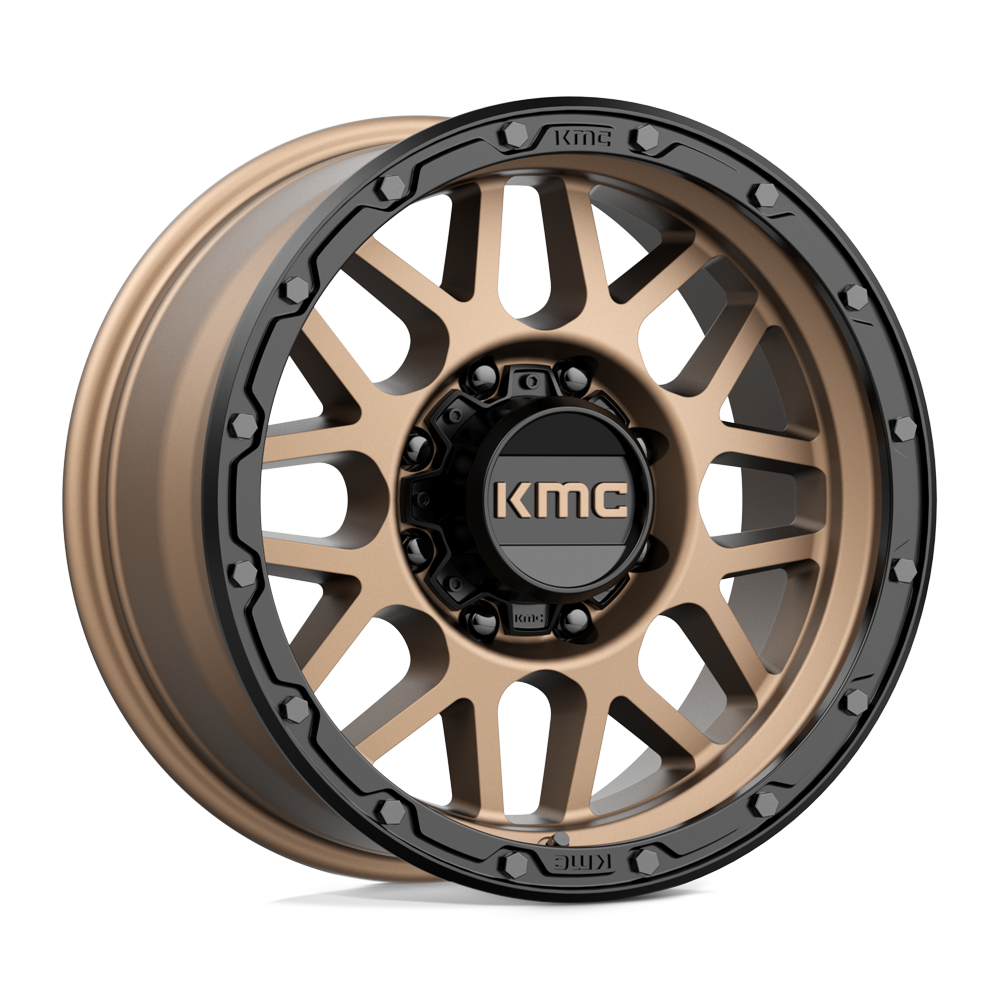 18x8.5 KMC KM535 GRENADE OFF-ROAD Matte Bronze Matte Black Lip Wheel 8X6.5 (0mm)