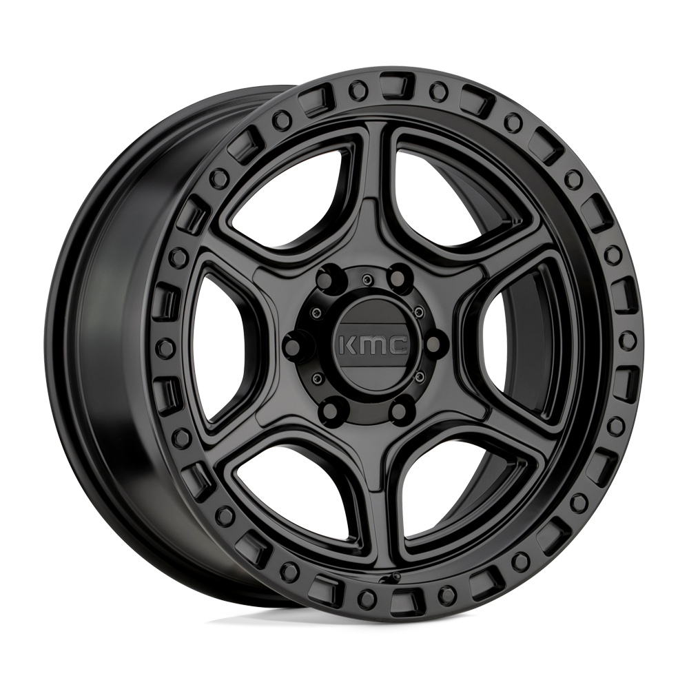 17x8.5 KMC KM539 PORTAL Satin Black Wheel 5x5 (18mm)