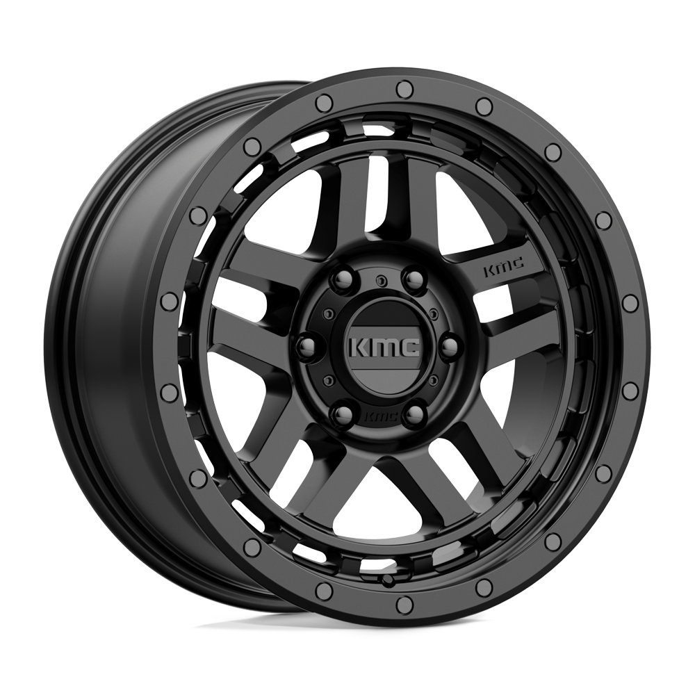 18x8.5 KMC KM540 RECON Satin Black Wheel 6x4.5 (18mm)