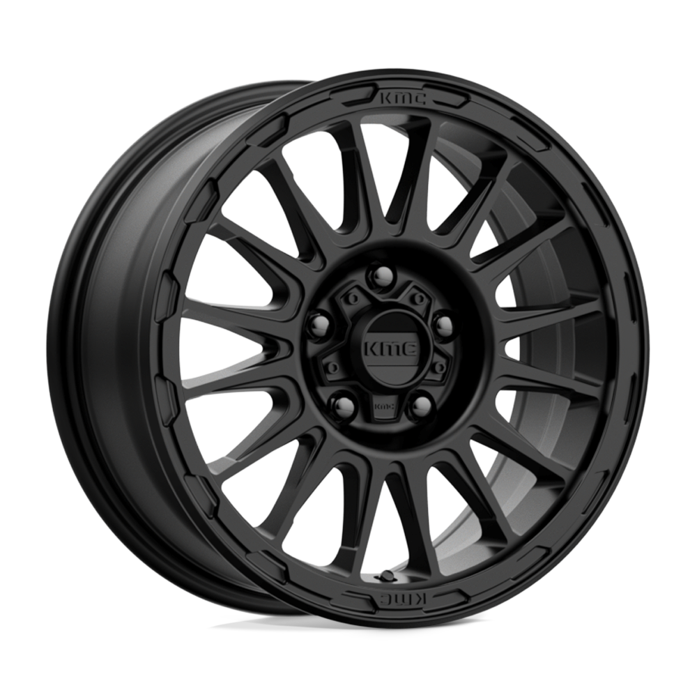 16x7 KMC KM542 IMPACT Satin Black Wheel 5x4.5 (30mm)