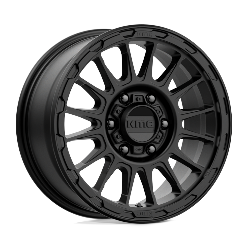 16x8 KMC KM542 IMPACT Satin Black Wheel 6x5.5 (0mm)